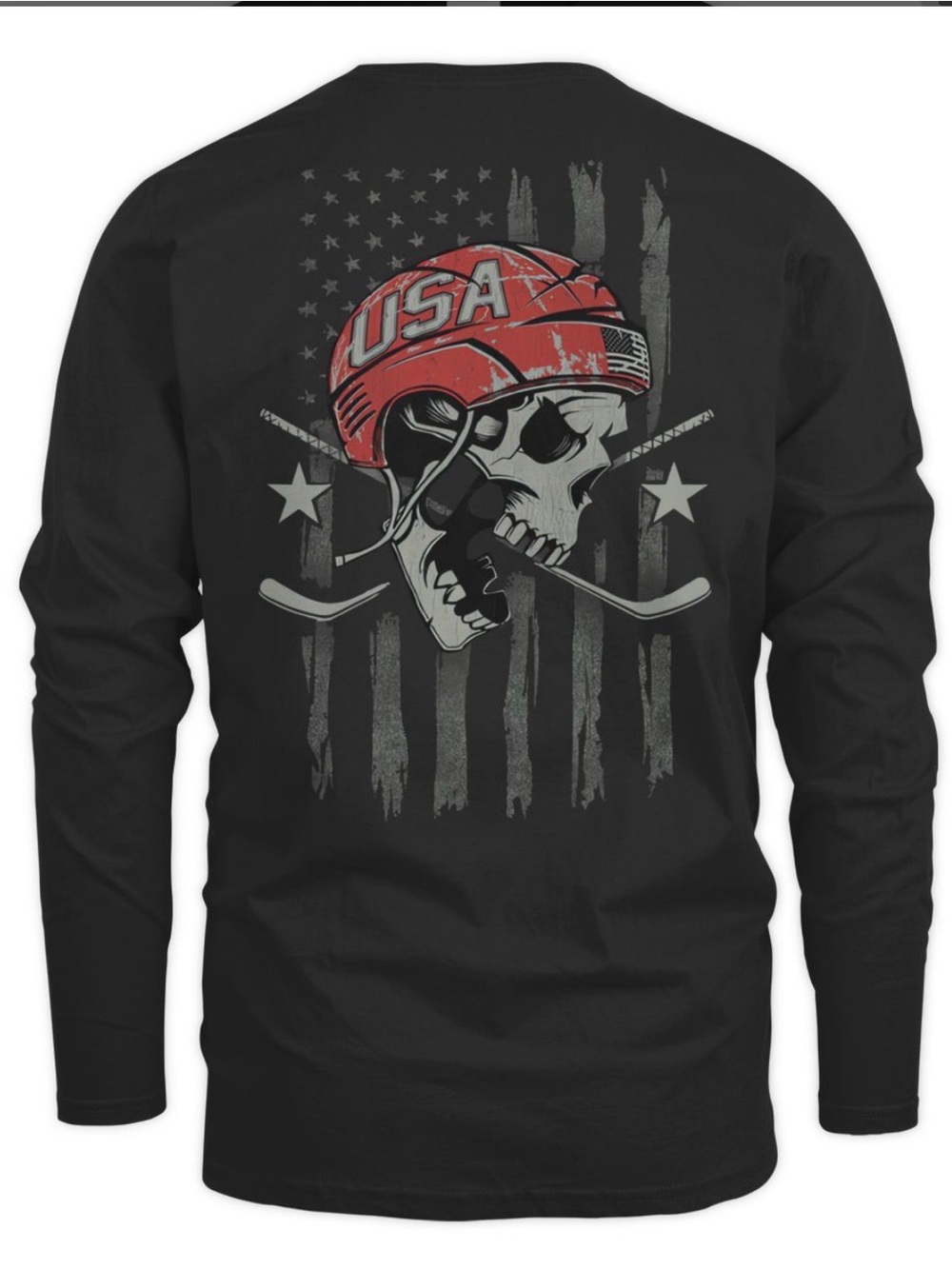 Nine Line Apparel USA Hockey Long Sleeve Tee Black Large NWT